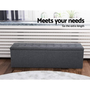 Grey Storage Ottoman / Indoor Storage Box