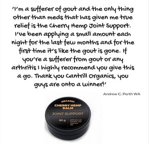 Organic Cherry And Hemp Joint Balm - 80g