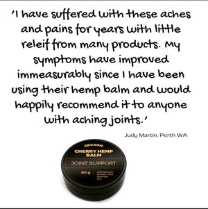 Organic Cherry And Hemp Joint Balm - 80g