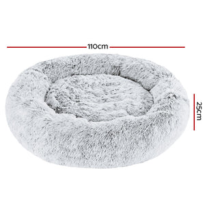 i.Pet Dog Bed Pet Bed Cat Extra Large 110cm Charcoal