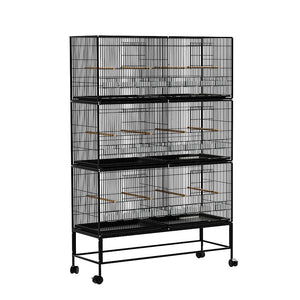 i.Pet 175cm Bird Cage Large Aviary | Galvanized Parrot Stand Alone with Wheels