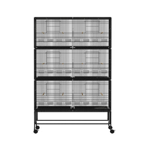 i.Pet 175cm Bird Cage Large Aviary | Galvanized Parrot Stand Alone with Wheels