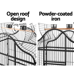 i.Pet Bird Cage Pet Cages Aviary 168CM Large Travel Stand Budgie Parrot Toys
