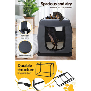 i.Pet Pet Carrier Soft Crate Dog Cat Travel Portable Cage Kennel Foldable Car XL - The Hippie House