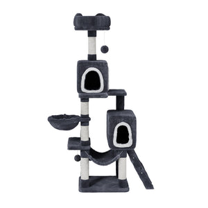 i.Pet 168cm Cat Tree Tower | Scratching Post House Condo with Hanging Toy Bed