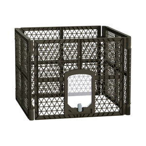 i.Pet Pet Dog Playpen Enclosure - 4 Panel Foldable Puppy Cage | Plastic Play Pen