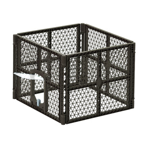 i.Pet Pet Dog Playpen Enclosure - 4 Panel Foldable Puppy Cage | Plastic Play Pen