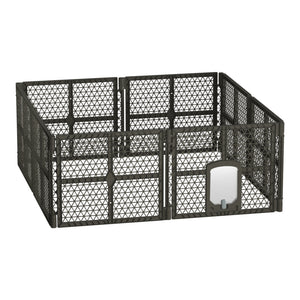 i.Pet Pet Dog Playpen Enclosure - 8 Panel Fence Puppy Cage | Foldable Plastic Play Pen