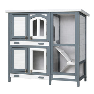 i.Pet Rabbit Hutch Large Chicken Coop Wooden House Run Cage | Pet Bunny Guinea Pig