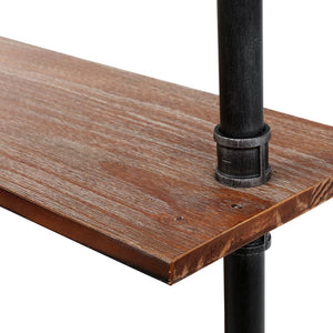 Rustic DIY Pipe Wall Display Shelves