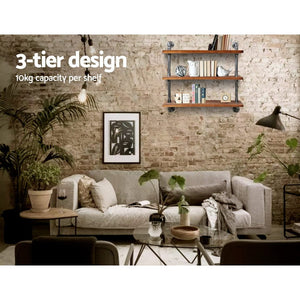 Industrial DIY Pipe Display Wall Shelf