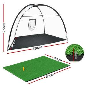Golf Practice Net - 3.5M with Driving Mat, Training Target, Hitting Mat by Everfit