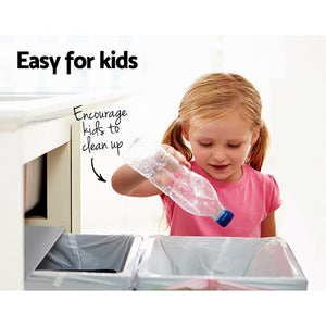 Cefito 2x20L Pull Out Bin - Grey - The Hippie House