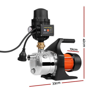 Giantz 1500W High Pressure Garden Water Pump with Auto Controller - 4,320L/H - 52m Head
