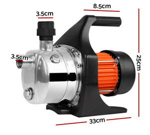 800W Stainless Steel Garden Water Pump - 54L/min - 40m Head