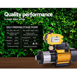 Giantz Multi Stage Water Pump - 2000W - 150L/min - 60m Head