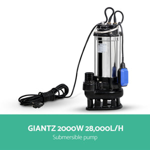2.7HP Submersible Dirty Water Pump - 28,000L/H
