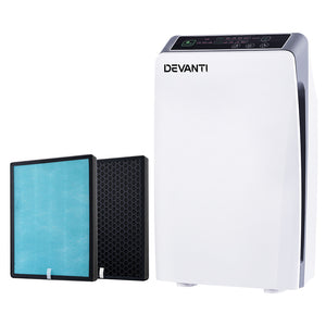 Devanti Air Purifier | HEPA Filter | Odour Virus Smoke PM2.5 Remover