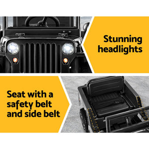 Rigo Kids Ride On Car Off Road Military Toy Cars 12V Black