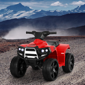 Kids Ride On ATV Quad Motorbike Car - 4 Wheeler Electric Toys | Battery Red | Rigo