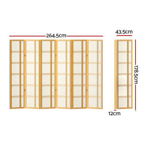 Room Divider Screen | Privacy | Wood Dividers | 6 Panel | Nova Natural
