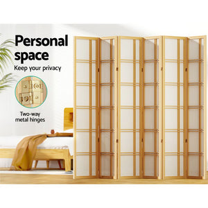 Room Divider Screen | Privacy | Wood Dividers | 6 Panel | Nova Natural