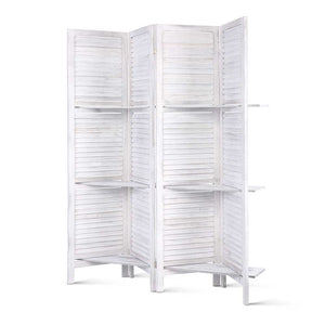 White 4 Panel Room Divider