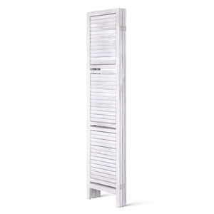 White 4 Panel Room Divider
