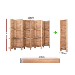 Foldable Timber 8 Panel Room Divider / Room Privacy Screen