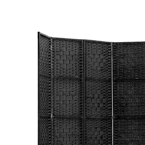 Black Timber 6 Panel Room Divider / Privacy Screen