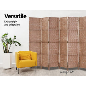 Foldable Timber 6 Panel Room Divider / Room Privacy Screen