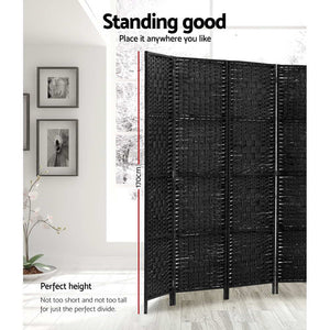 Large Black Foldable 8 Panel Room Divider / Privacy Screen