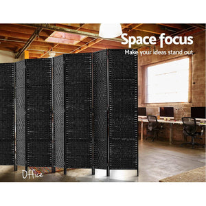 Large Black Foldable 8 Panel Room Divider / Privacy Screen