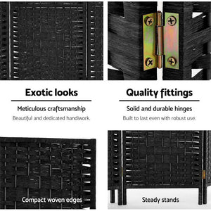 Large Black Foldable 8 Panel Room Divider / Privacy Screen