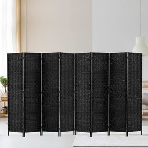 Large Black Foldable 8 Panel Room Divider / Privacy Screen