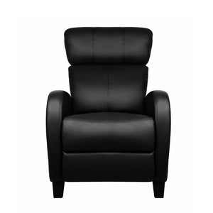 Black Leather Reclining Armchair
