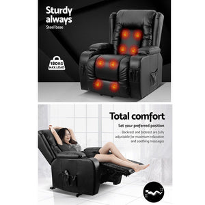 Heated Electric Massage Recliner Chair