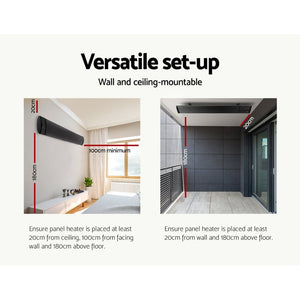 Electric Radiant Panel Strip Heater - 2400W