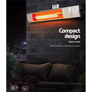 Devanti Electric Infrared Strip Heater | Radiant Heaters Remote Control - 2000W