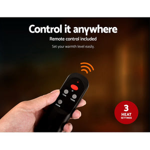 Devanti Electric Infrared Strip Heater | Radiant Heaters Remote Control - 2000W