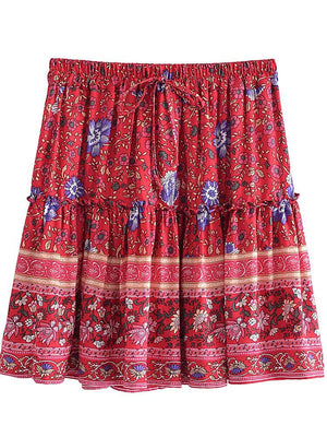 Vintage Styled Hippie Flower Skirt | Various Colours | S-L