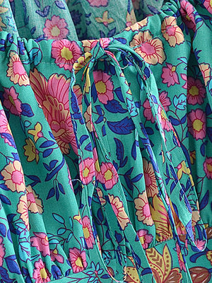 Women's Cute Boho Two Piece Outfit | Top + Bohemian Skirt | S-L | Various Colours