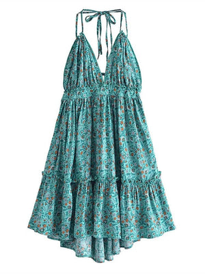 Women's Bohemian Beach Mini Dress | Strapless Sundress | S-L | Various Colours