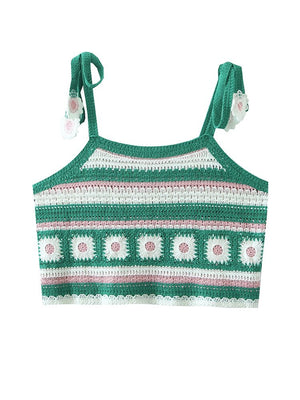 Bohemian Beach Crop Top | Knitted Cotton | Various Colours | Free Size