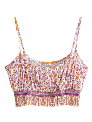 Women's 60's Flower Child Two Piece Outfit | Sleeveless Top + Bohemian Pants | S-L