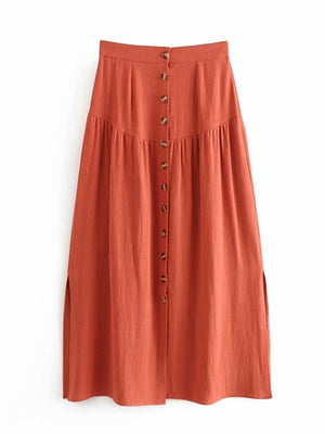 Classy Styled Hippie Skirt | Cotton | Red / Black | S-XL