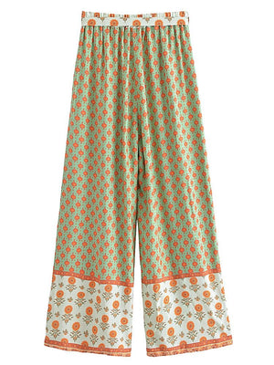 Women's Bohemian Hippie Styled Loose Long Pants | Comfortable Fit | S-L