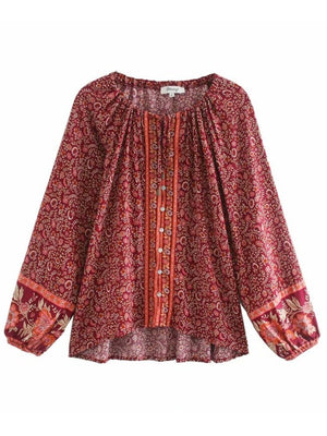 Casual Bohemian Styled Hippie Blouse Top | S-L | 2 Colours