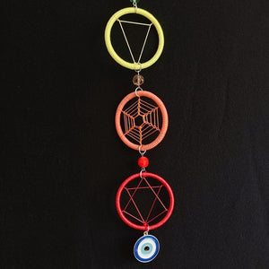 7 Chakra Dream Catcher With Bottom Feather | Various Styles