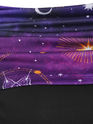 Women's Hippie Festival Dresss | Tie Dye Foldover | S-XXXXXL